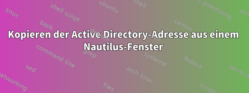 Kopieren der Active Directory-Adresse aus einem Nautilus-Fenster