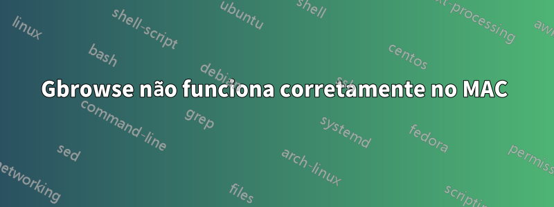 Gbrowse não funciona corretamente no MAC