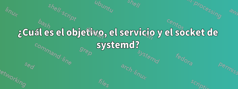 ¿Cuál es el objetivo, el servicio y el socket de systemd?