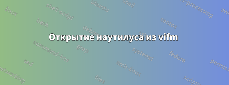 Открытие наутилуса из vifm