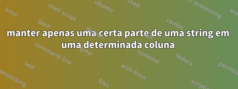 manter apenas uma certa parte de uma string em uma determinada coluna