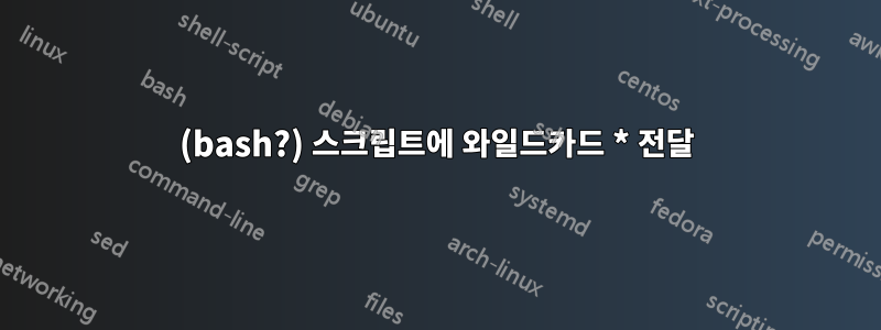 (bash?) 스크립트에 와일드카드 * 전달