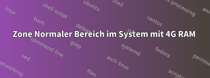 Zone Normaler Bereich im System mit 4G RAM
