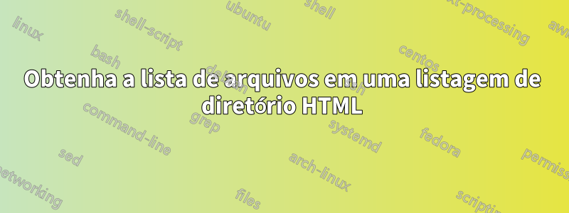 Obtenha a lista de arquivos em uma listagem de diretório HTML