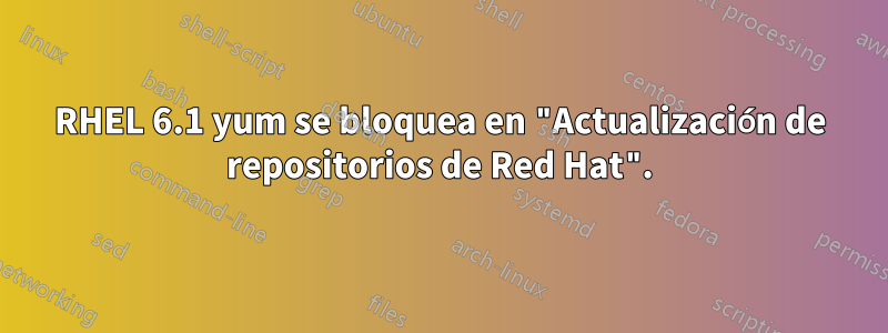 RHEL 6.1 yum se bloquea en "Actualización de repositorios de Red Hat".