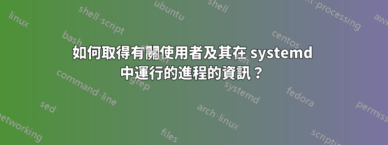 如何取得有關使用者及其在 systemd 中運行的進程的資訊？