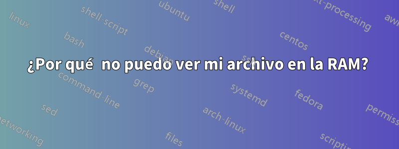 ¿Por qué no puedo ver mi archivo en la RAM?