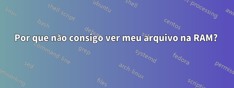 Por que não consigo ver meu arquivo na RAM?