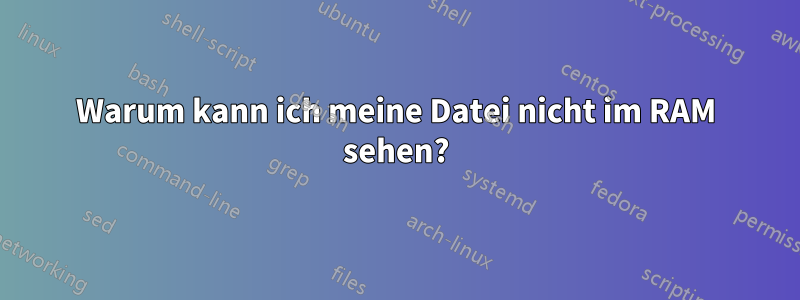 Warum kann ich meine Datei nicht im RAM sehen?