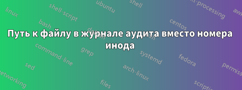 Путь к файлу в журнале аудита вместо номера инода