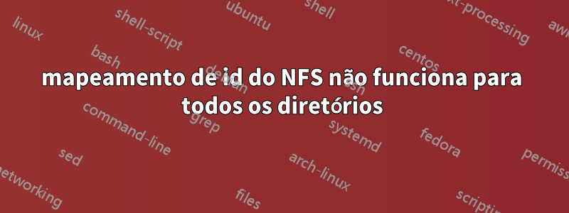 mapeamento de id do NFS não funciona para todos os diretórios