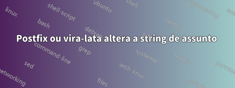 Postfix ou vira-lata altera a string de assunto