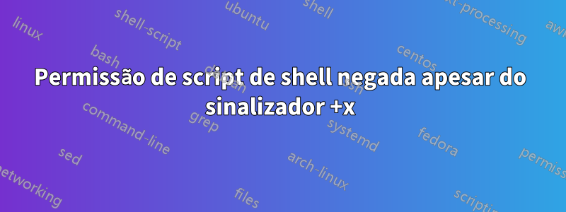 Permissão de script de shell negada apesar do sinalizador +x