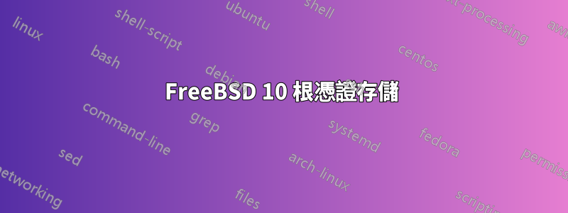 FreeBSD 10 根憑證存儲