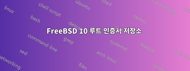 FreeBSD 10 루트 인증서 저장소