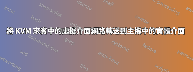 將 KVM 來賓中的虛擬介面網路轉送到主機中的實體介面