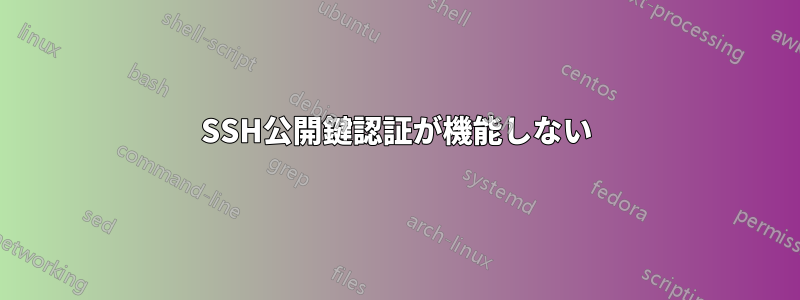 SSH公開鍵認証が機能しない