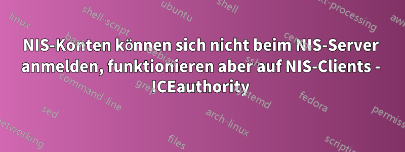 NIS-Konten können sich nicht beim NIS-Server anmelden, funktionieren aber auf NIS-Clients - ICEauthority