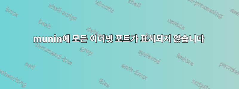 munin에 모든 이더넷 포트가 표시되지 않습니다