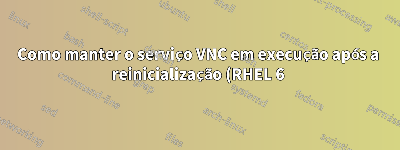Como manter o serviço VNC em execução após a reinicialização (RHEL 6)?