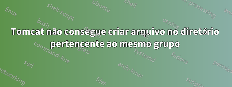 Tomcat não consegue criar arquivo no diretório pertencente ao mesmo grupo