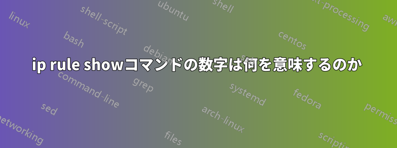 ip rule showコマンドの数字は何を意味するのか