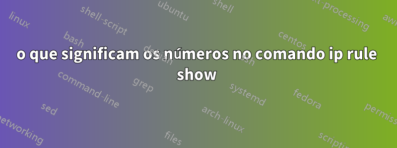 o que significam os números no comando ip rule show