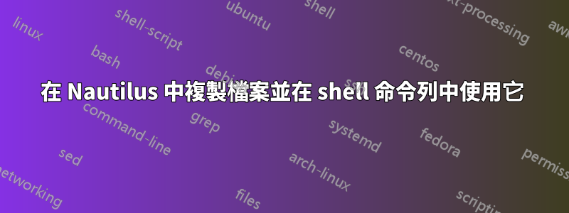 在 Nautilus 中複製檔案並在 shell 命令列中使用它