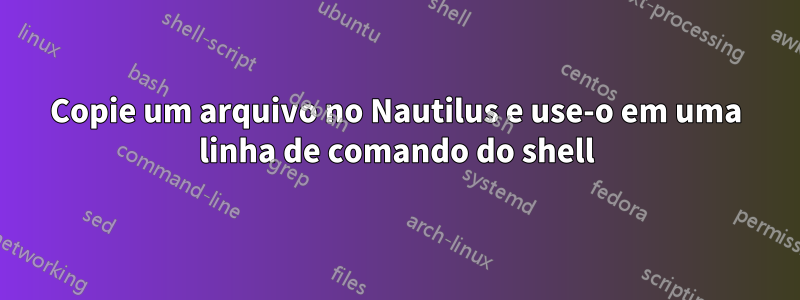 Copie um arquivo no Nautilus e use-o em uma linha de comando do shell