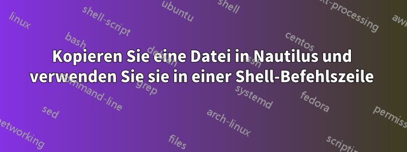 Kopieren Sie eine Datei in Nautilus und verwenden Sie sie in einer Shell-Befehlszeile