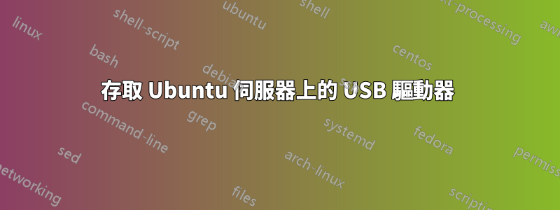 存取 Ubuntu 伺服器上的 USB 驅動器