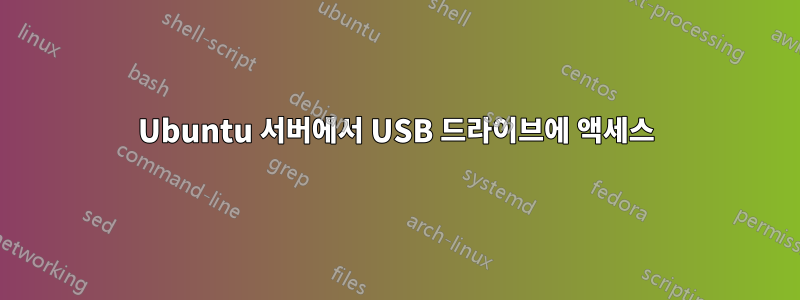 Ubuntu 서버에서 USB 드라이브에 액세스