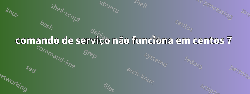 comando de serviço não funciona em centos 7