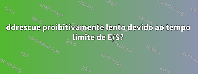 ddrescue proibitivamente lento devido ao tempo limite de E/S?