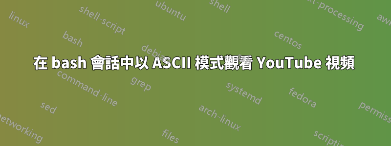 在 bash 會話中以 ASCII 模式觀看 YouTube 視頻