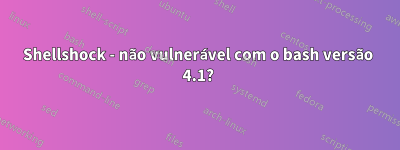 Shellshock - não vulnerável com o bash versão 4.1?