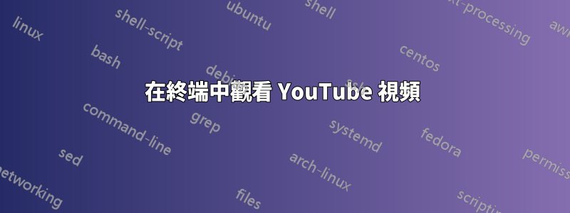 在終端中觀看 YouTube 視頻