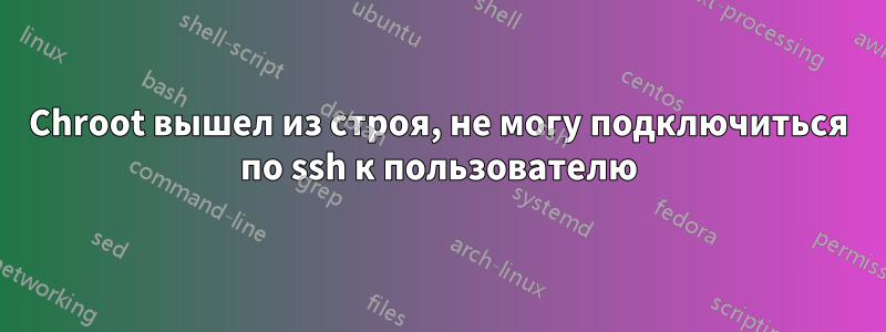 Chroot вышел из строя, не могу подключиться по ssh к пользователю