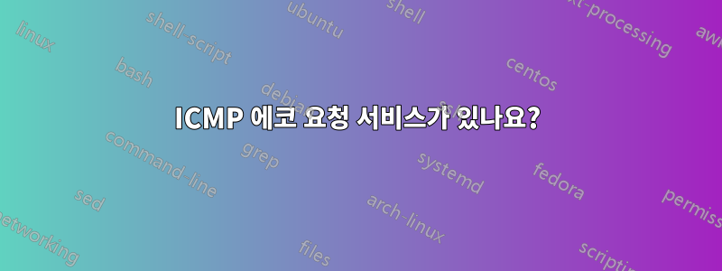 ICMP 에코 요청 서비스가 있나요?