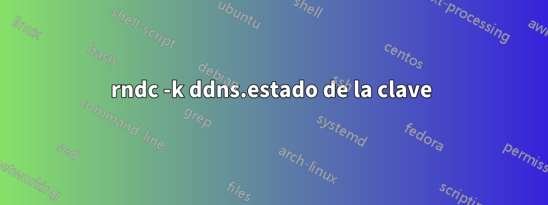 rndc -k ddns.estado de la clave