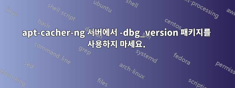 apt-cacher-ng 서버에서 -dbg_version 패키지를 사용하지 마세요.