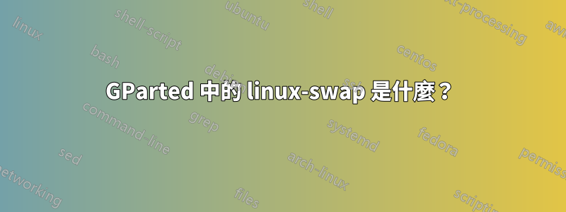 GParted 中的 linux-swap 是什麼？