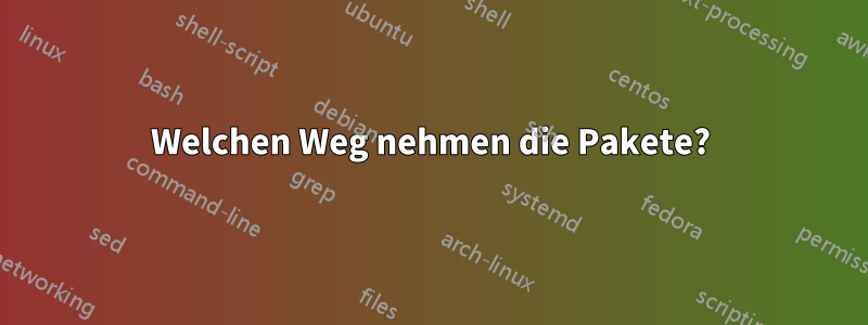 Welchen Weg nehmen die Pakete?