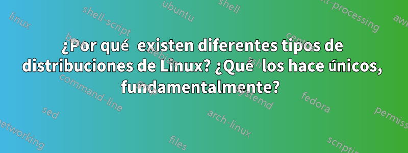 ¿Por qué existen diferentes tipos de distribuciones de Linux? ¿Qué los hace únicos, fundamentalmente? 