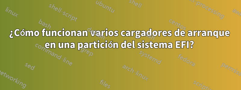 ¿Cómo funcionan varios cargadores de arranque en una partición del sistema EFI?