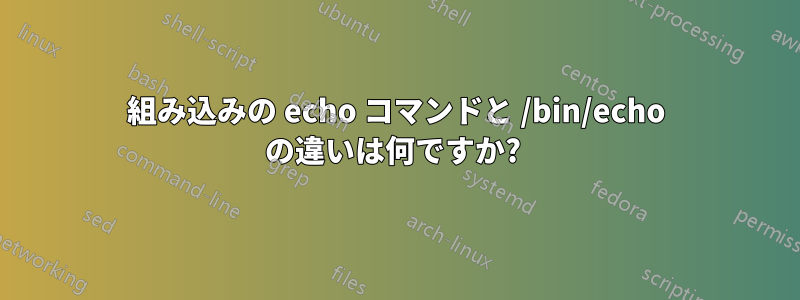 組み込みの echo コマンドと /bin/echo の違いは何ですか? 