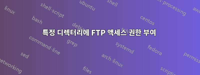 특정 디렉터리에 FTP 액세스 권한 부여