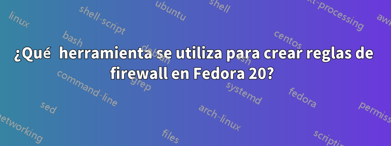 ¿Qué herramienta se utiliza para crear reglas de firewall en Fedora 20? 