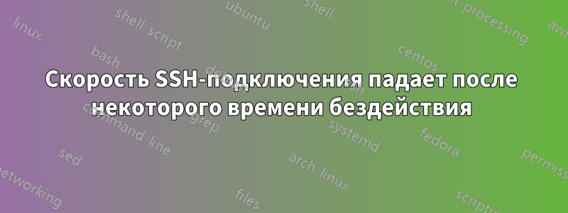 Скорость SSH-подключения падает после некоторого времени бездействия