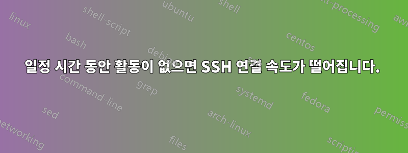 일정 시간 동안 활동이 없으면 SSH 연결 속도가 떨어집니다.